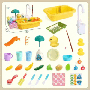 Arglow Kitchen Sink Dino - Electric Dishwasher Set for Kids